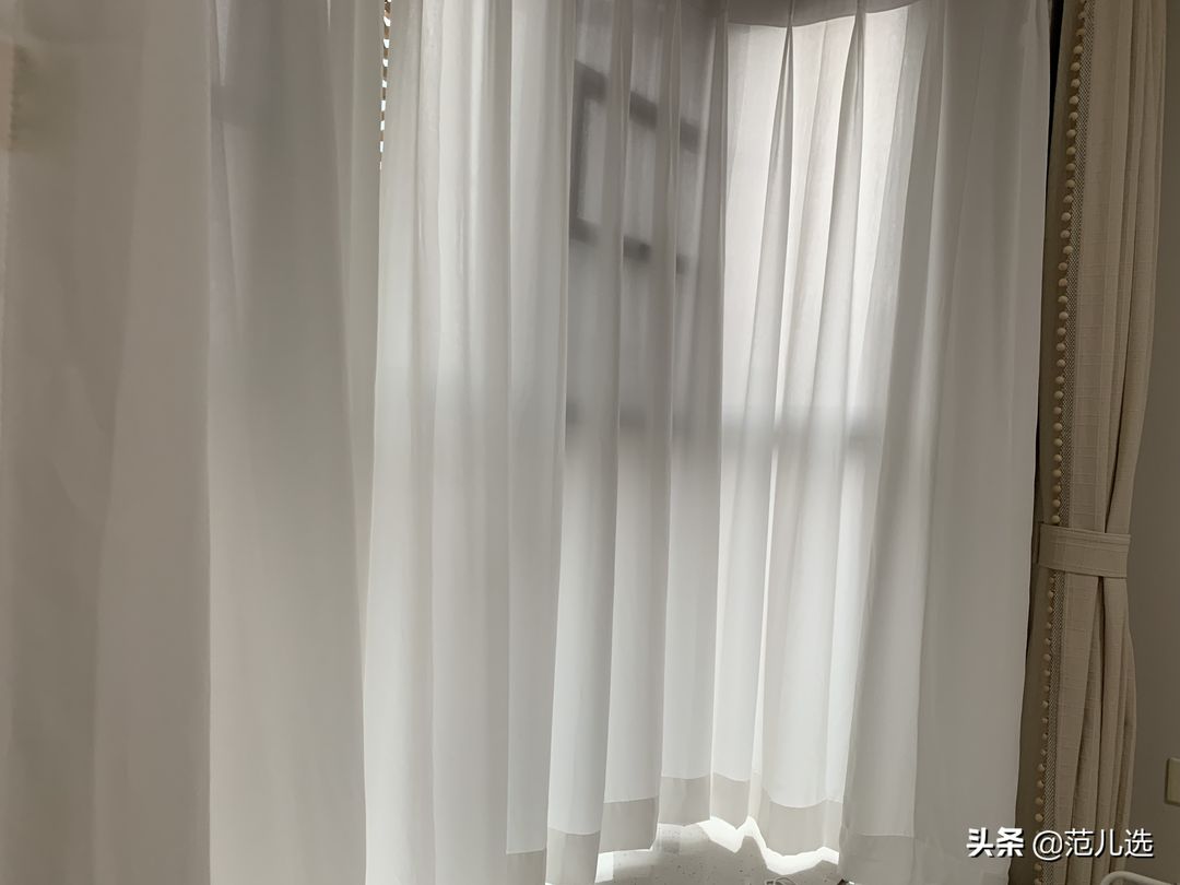 我家客厅的窗帘搭配，纯棉米色太漂亮装修效果图片_3
