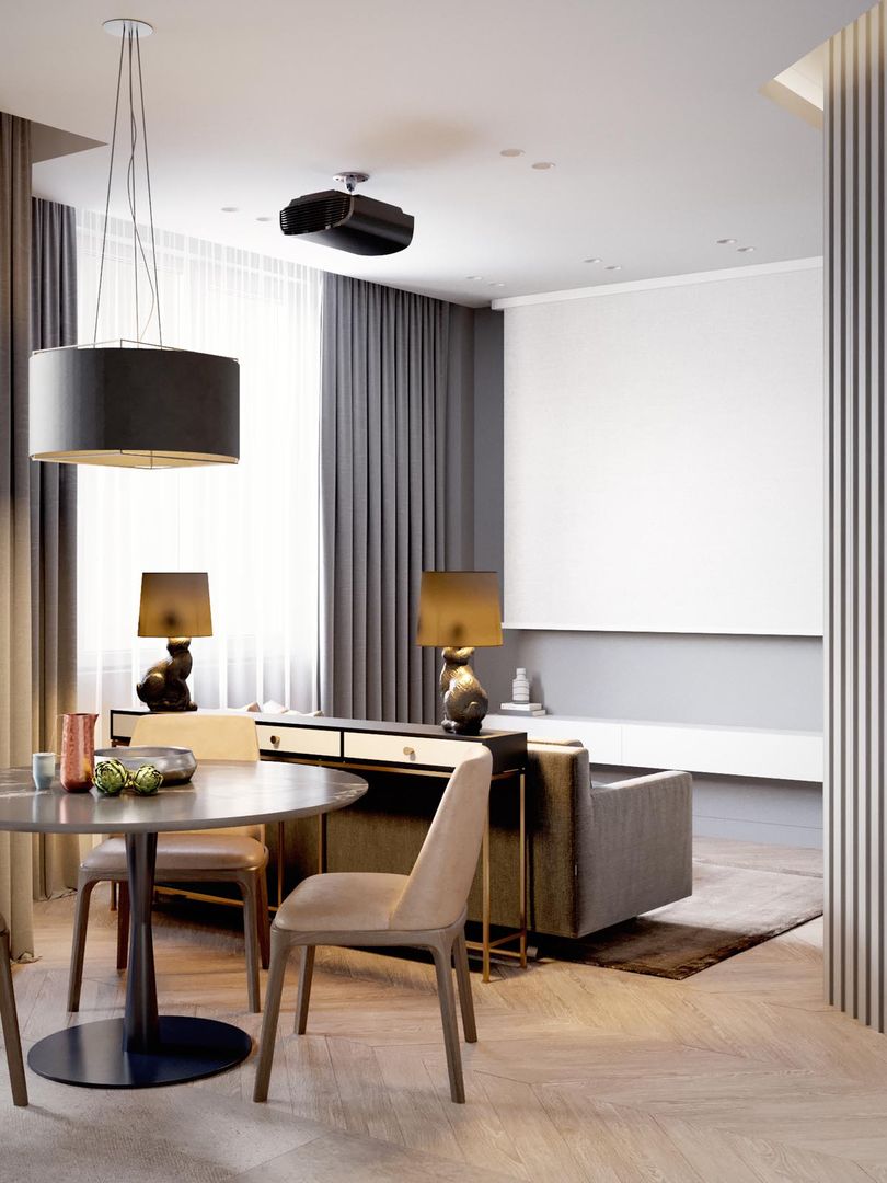 美式轻奢风格，高级灰+金色，打造居家新生活装修效果图片_3