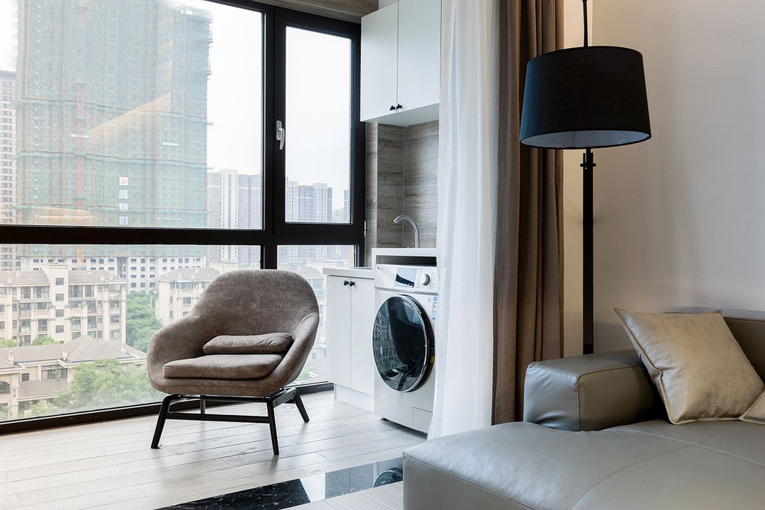 21张洗衣机+收纳柜搭配设计，这样的阳台才实用装修效果图片_8