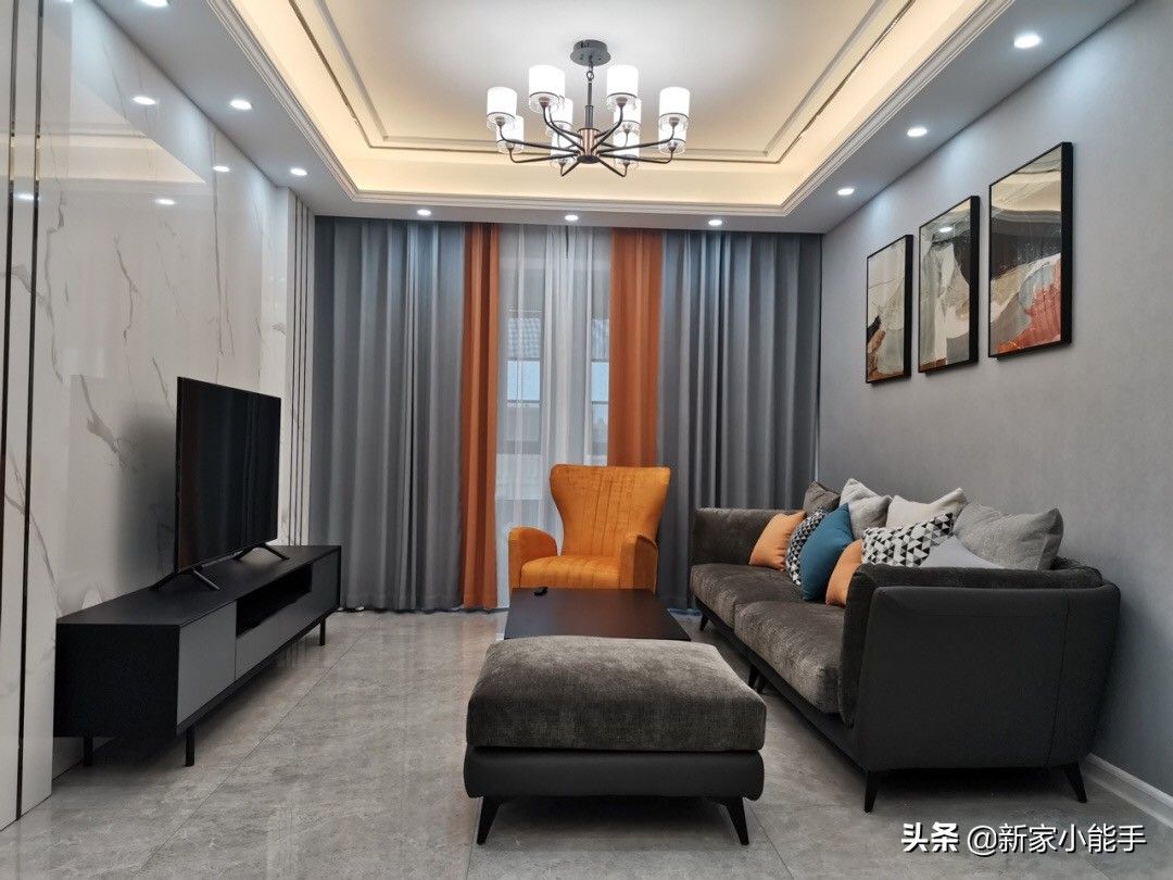 新房总算是完工了，效果真心漂亮，房间不做吊顶一家人都很满意装修效果图片_1