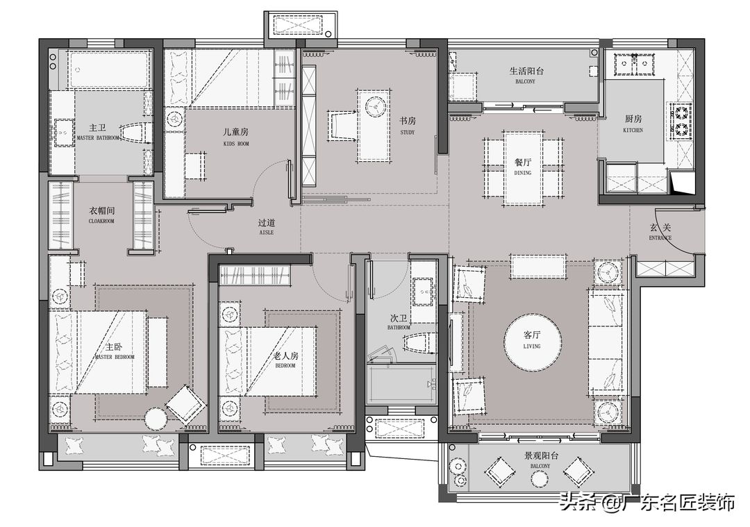 135m²欧式轻奢靓家，给你浪漫巴黎般的舒适生活装修效果图片_20