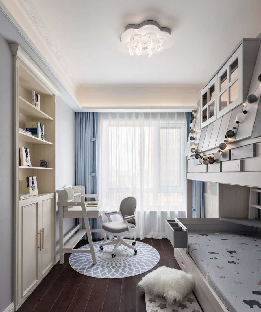 儿童房新式风的开放式收纳格，把孩子喜欢的都展示出来装修效果图片_6