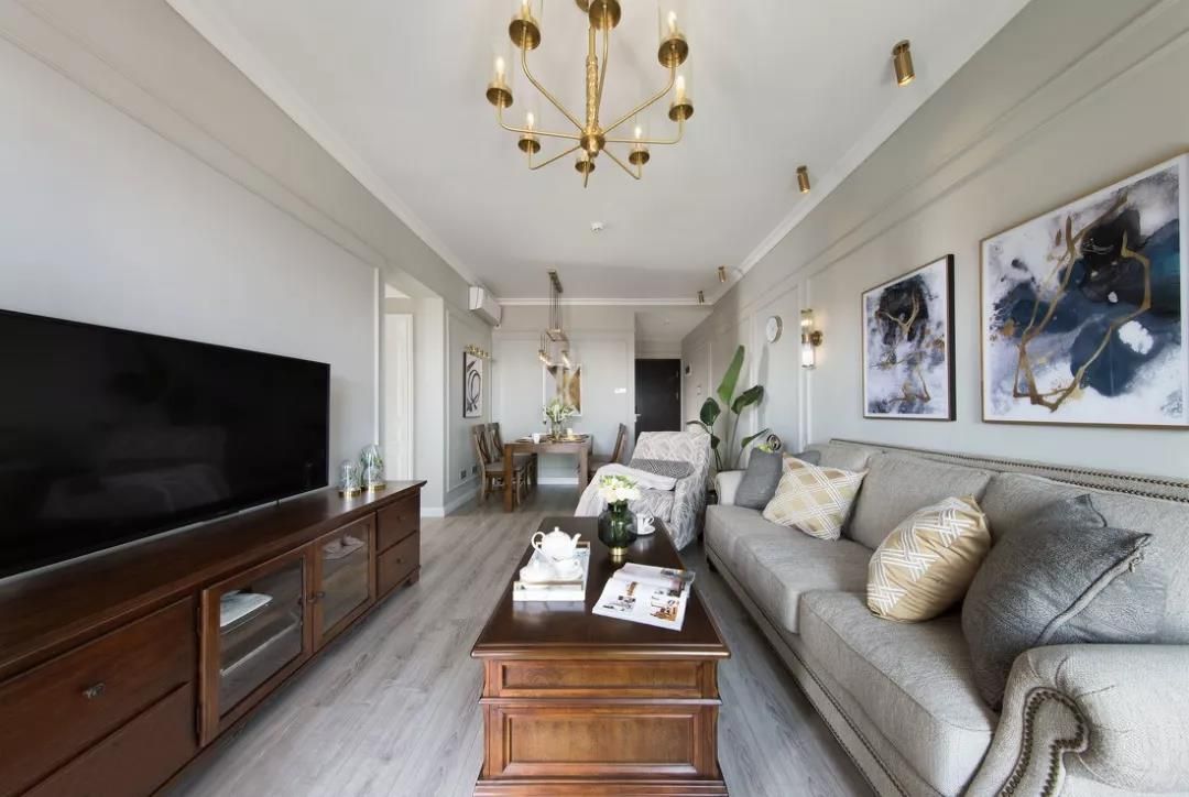 117㎡美式3居室，空间轻盈优雅装修效果图片_4