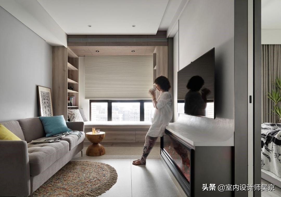 现代风单身小户型,空间里私藏旅行与生活的点滴装修效果图片_1