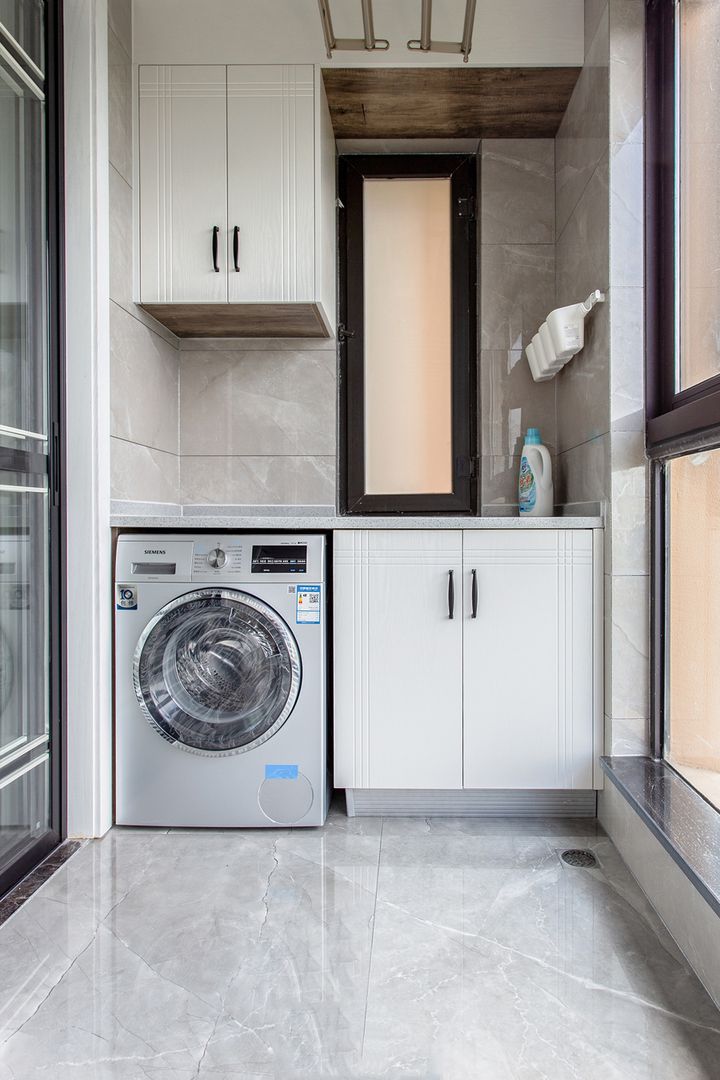 21张洗衣机+收纳柜搭配设计，这样的阳台才实用装修效果图片_13