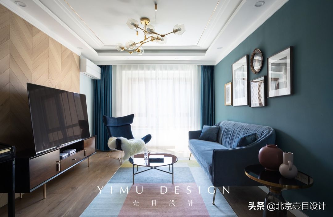 复古轻奢元素打造为精致且灵动的大气时尚现代风装修效果图片_1