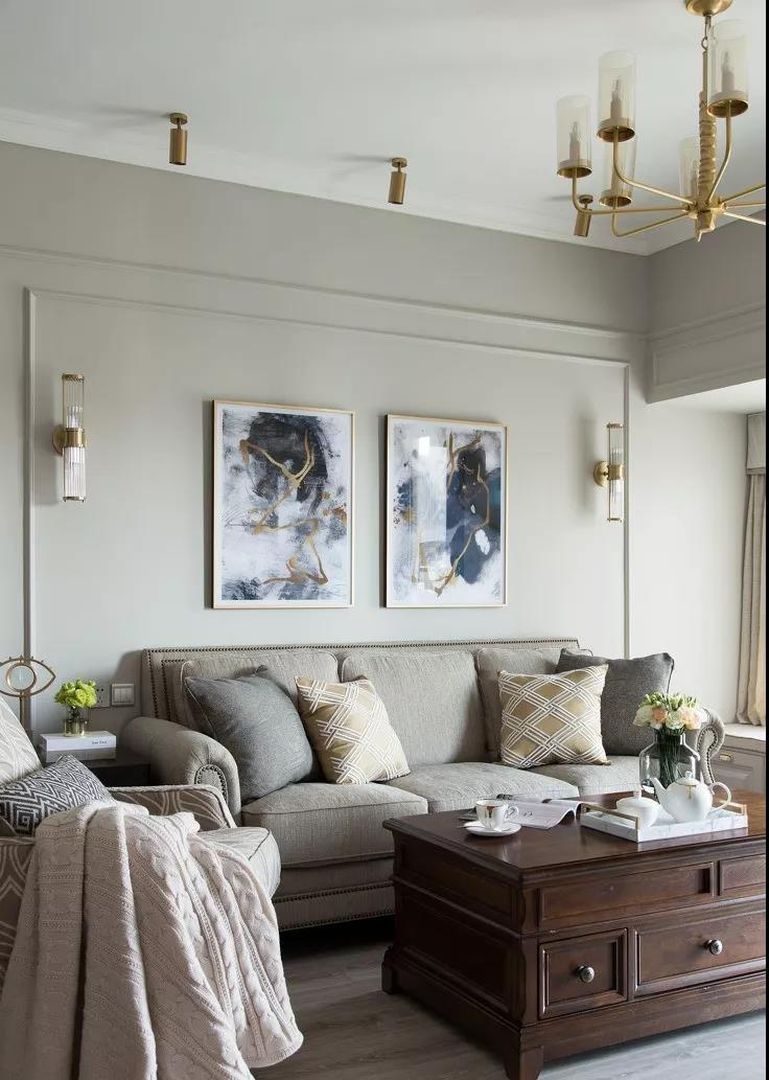 117㎡美式3居室，空间轻盈优雅装修效果图片_3