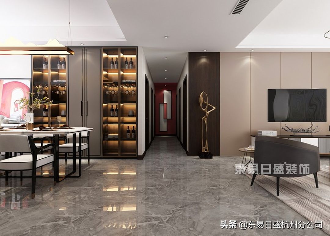 177平现代轻奢风四室两厅，华丽舒适，优雅情趣装修效果图片_3