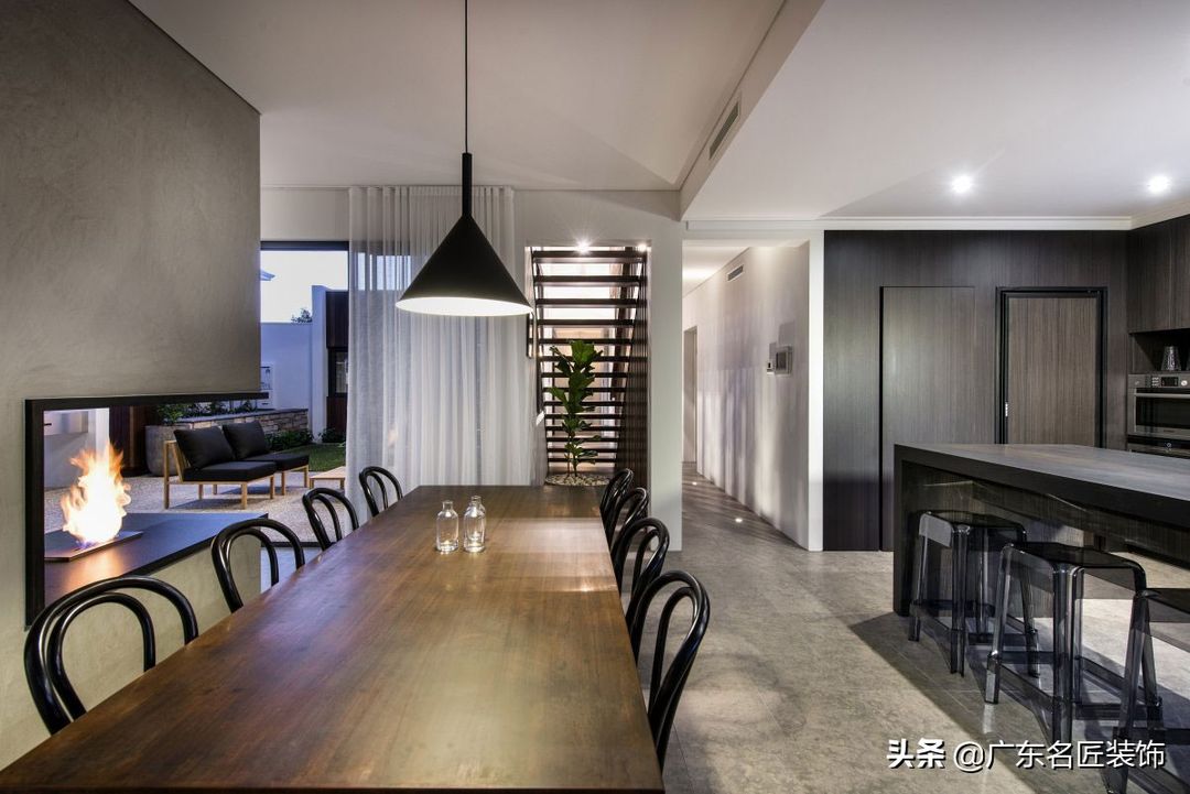 428m²清新北欧风格别墅，客厅与花园相连不能再美了装修效果图片_8