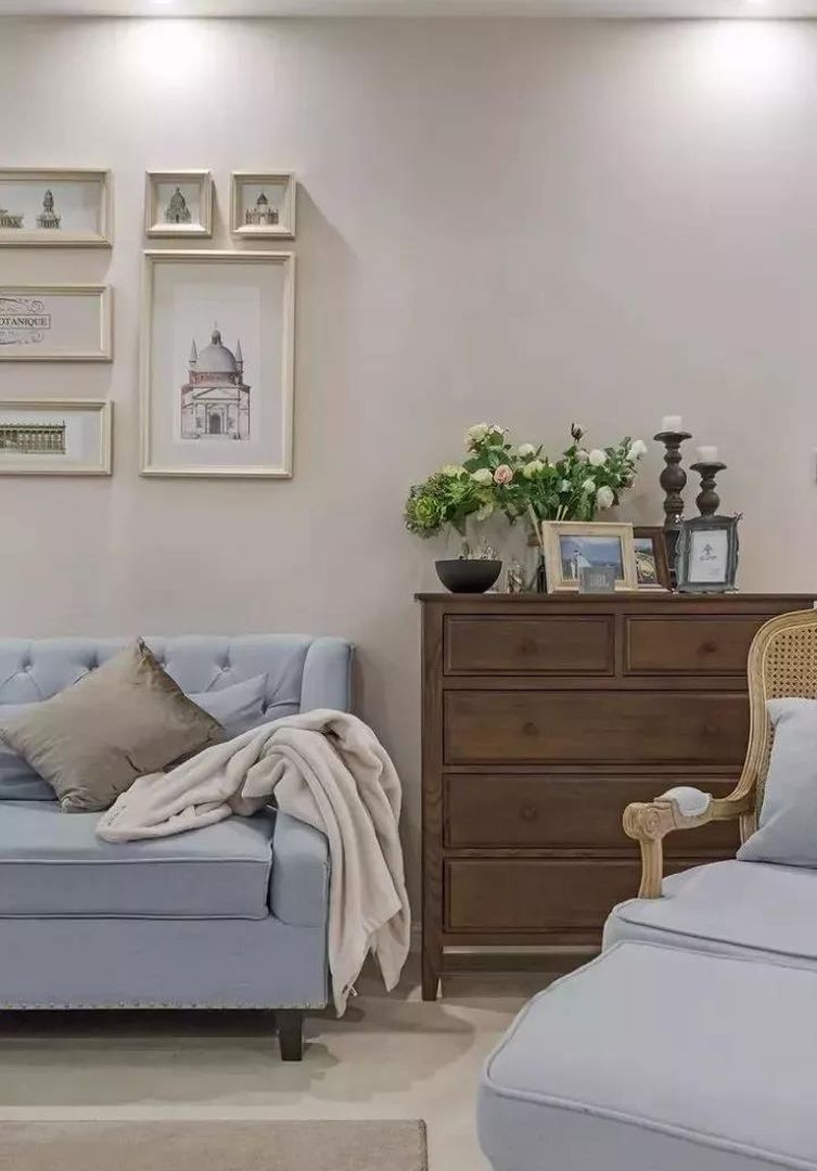 135㎡美式风三居，温馨而清新的生活感装修效果图片_3