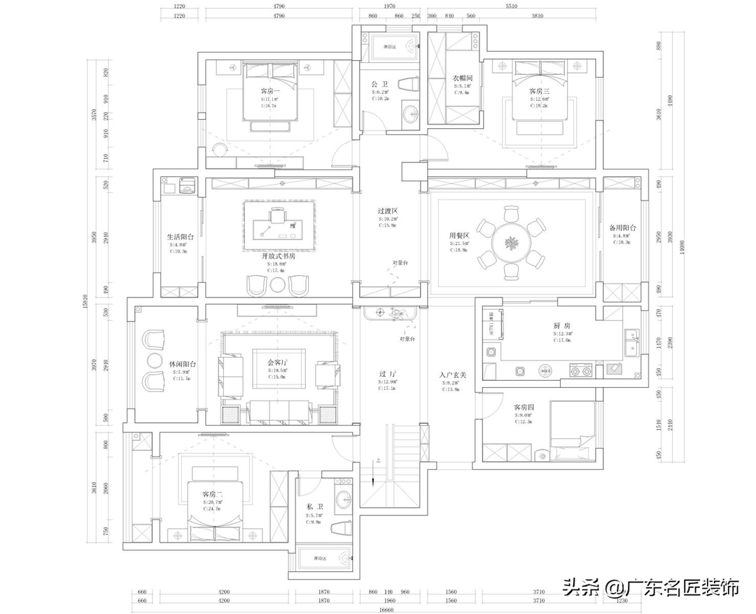 216m²静雅新中式大宅，演绎诗意栖居生活装修效果图片_2