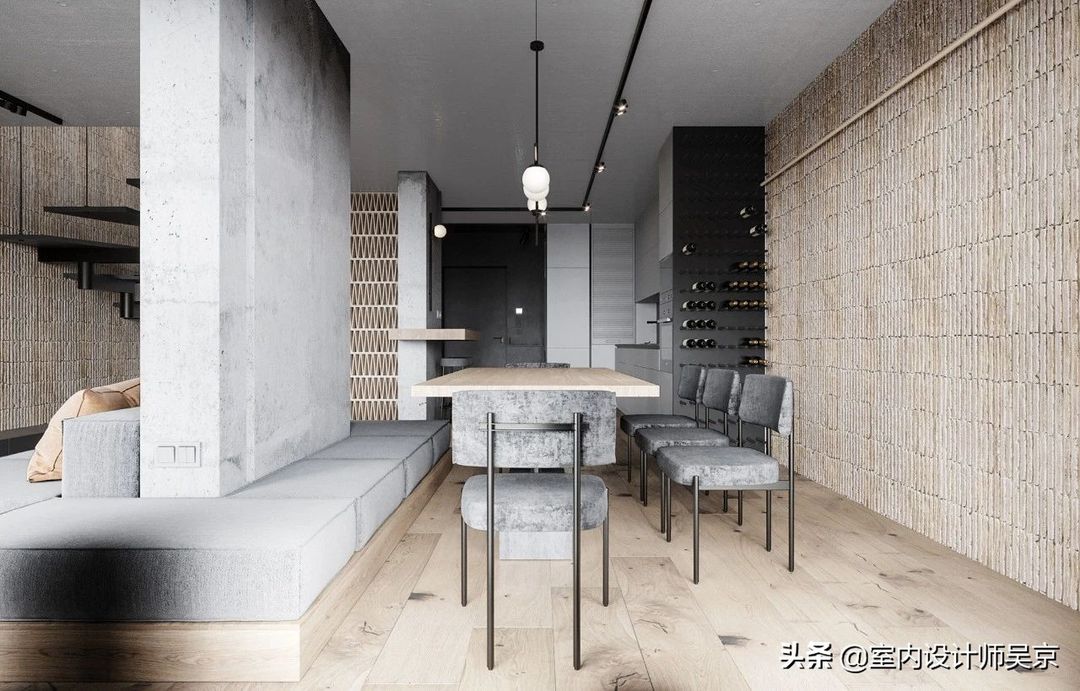 简约复式公寓，石材墙面竟如此有质感装修效果图片_18