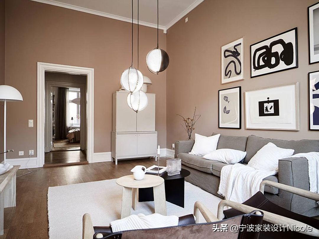 北欧莫兰迪色系的2室小户型公寓装修效果图片_4