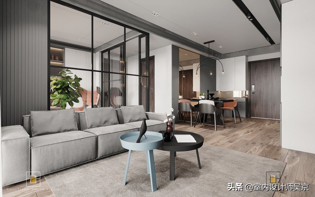 灰色调，小户型，8090的最爱装修效果图片_1
