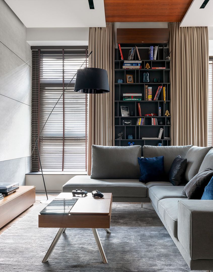 120㎡轻奢美式风，现代感极强的艺术，优雅高档装修效果图片_1