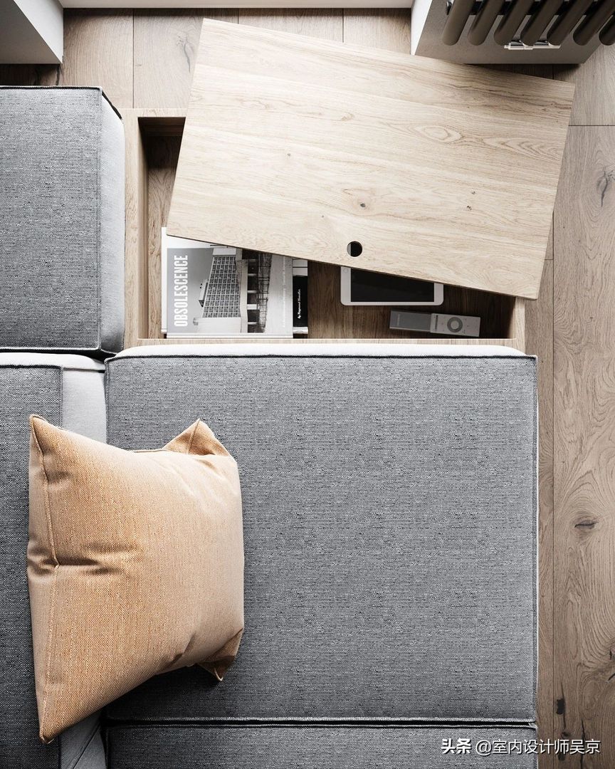 简约复式公寓，石材墙面竟如此有质感装修效果图片_14