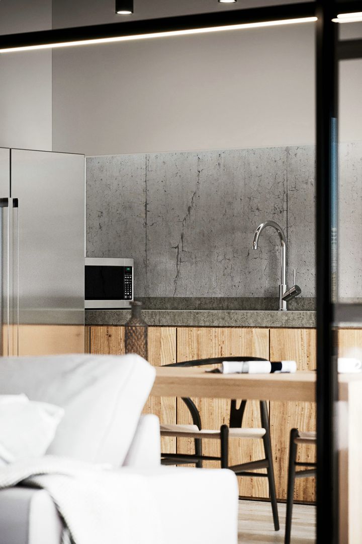 「家居设计」 俄罗斯工业风小户型公寓-室内设计装修效果图片_7