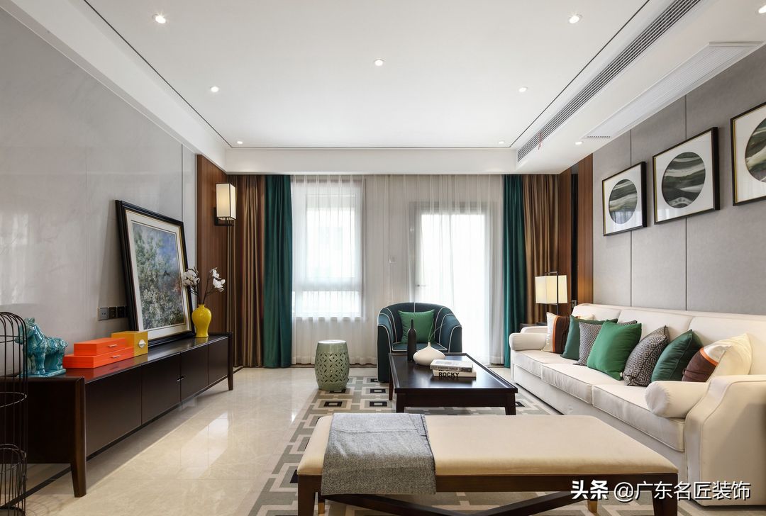 236m²新中式美宅，令富豪都羡慕的温馨空间装修效果图片_1