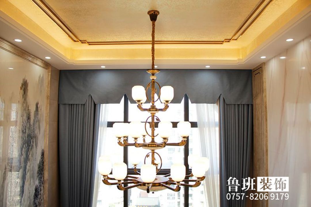 佛山雍景家园小区-新中式风格-280㎡面积-刘辉设计师，实景图装修效果图片_4