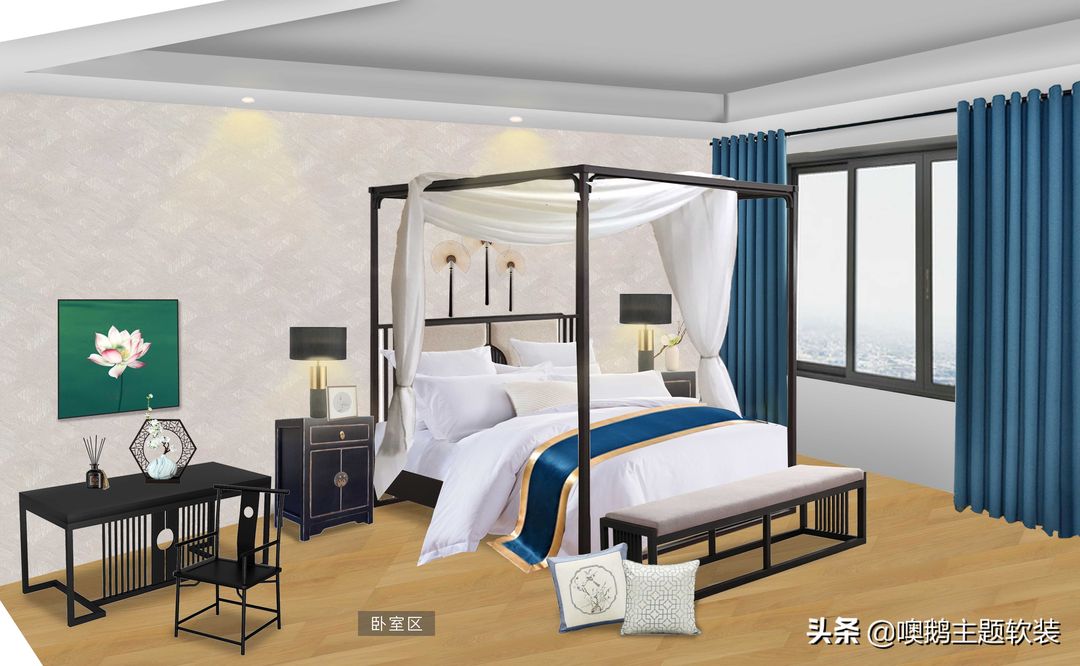琉璃·璟 新中式主题装修效果图片_3