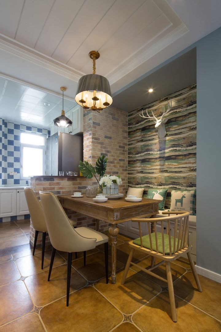 「家居设计」105m2现代美式，浪漫优雅，奢华端庄 | 自贡名筑设计装修效果图片_12