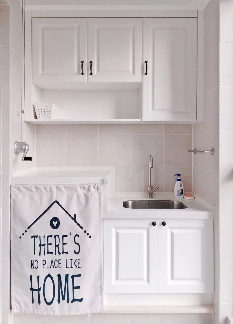 33张阳台洗衣机柜搭配，总有一款适合你家阳台装修效果图片_26