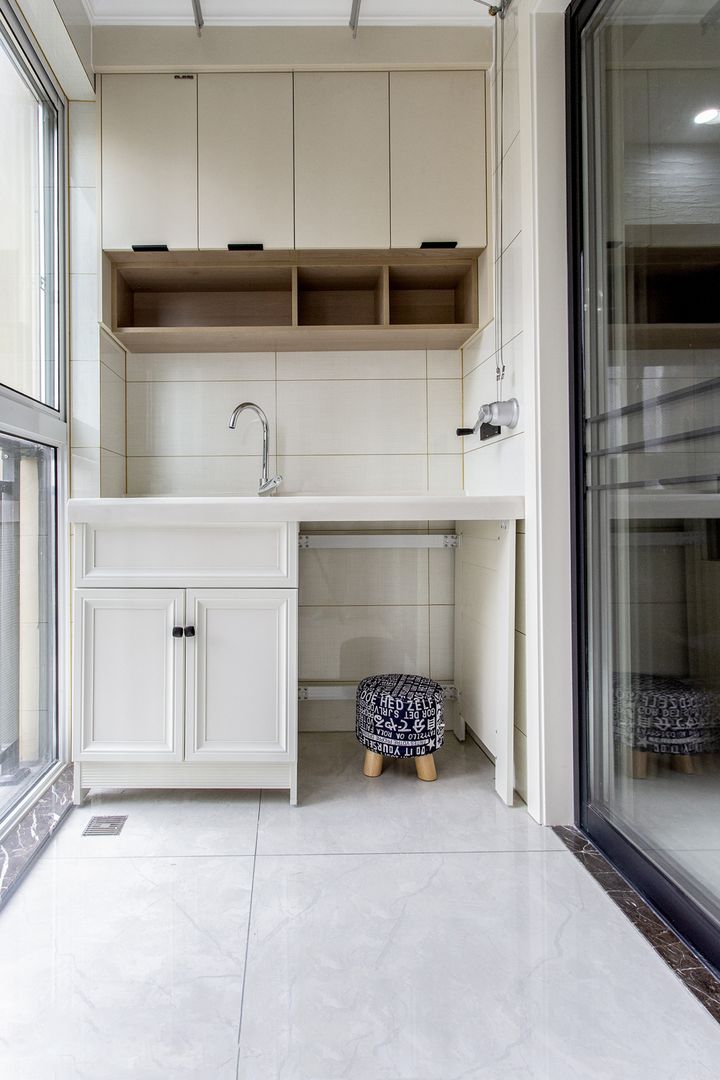 21张洗衣机+收纳柜搭配设计，这样的阳台才实用装修效果图片_6