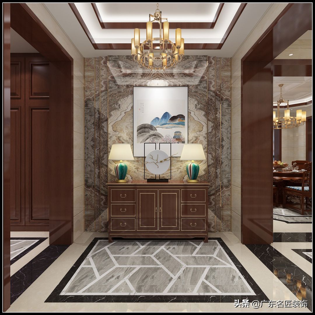 356m²新中式豪宅，盛世门庭，古典的低调与奢华装修效果图片_7