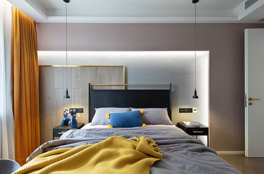 18个现代温馨卧室搭配，卧室够暖才有家的感觉装修效果图片_9