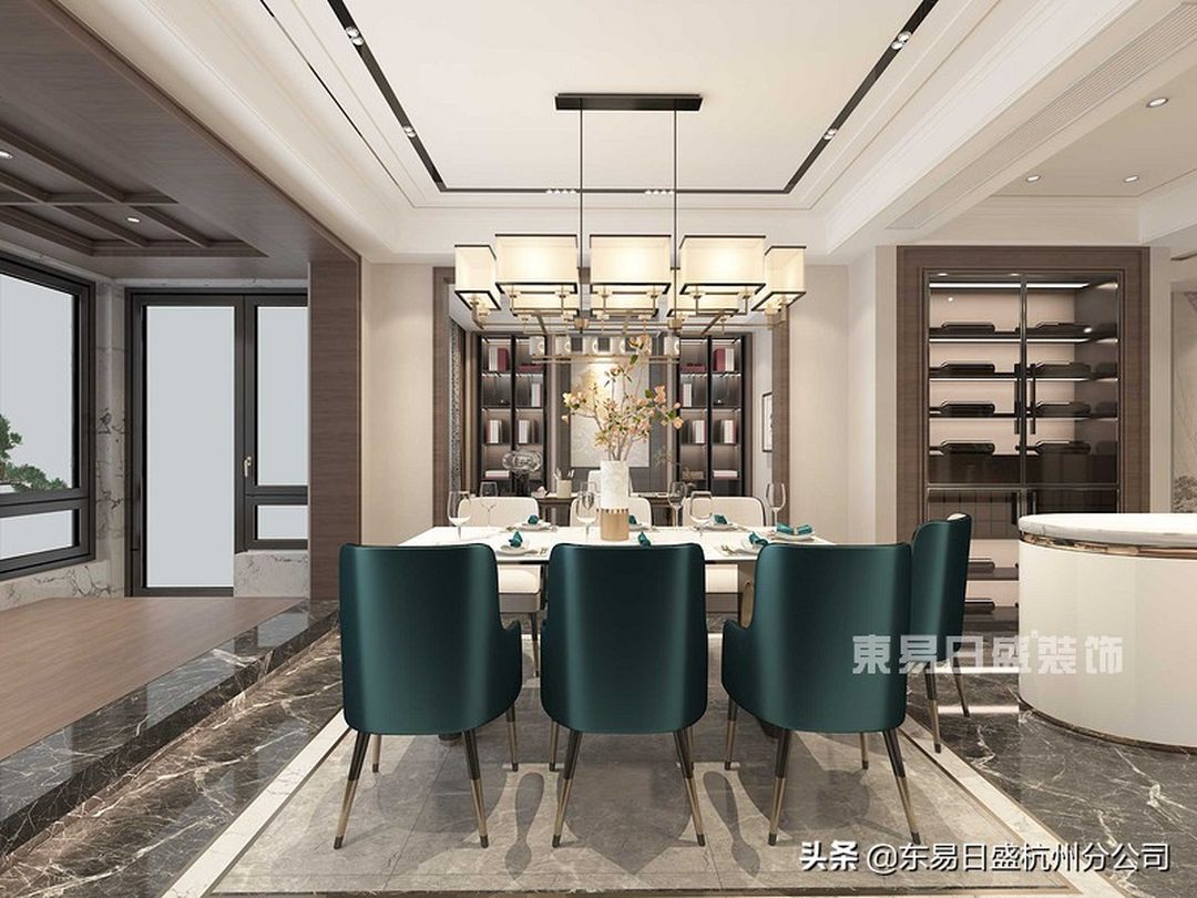 360平新中式别墅装修，一步一景，一宅一芳华装修效果图片_6