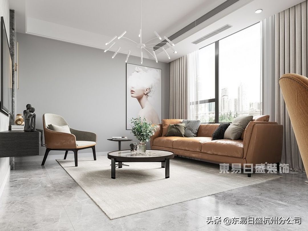 140㎡现代简约案例效果图，阳光明媚下的诗意人生装修效果图片_3
