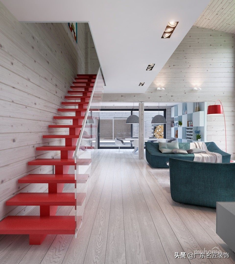 312m²简约风别墅，都是美好生活应该有的色彩装修效果图片_3