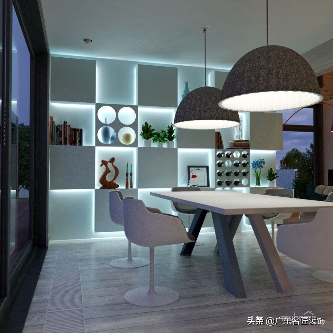 312m²简约风别墅，都是美好生活应该有的色彩装修效果图片_10