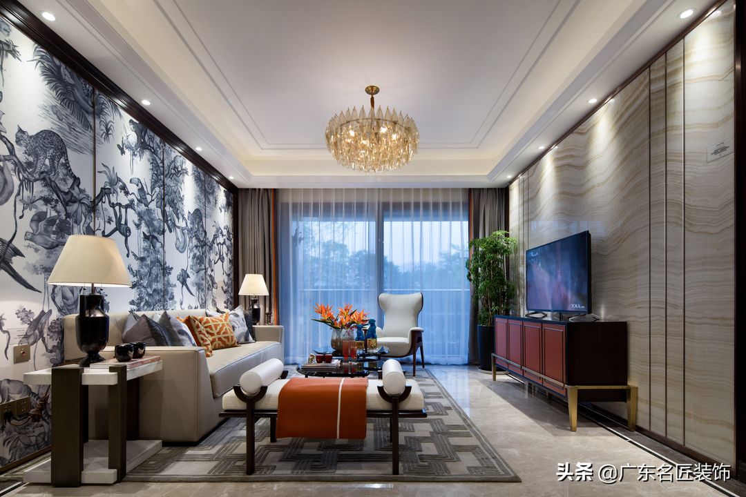 406m²轻奢风别墅，不一样的橙色，老板给豪宅也配上了“爱马仕”装修效果图片_1