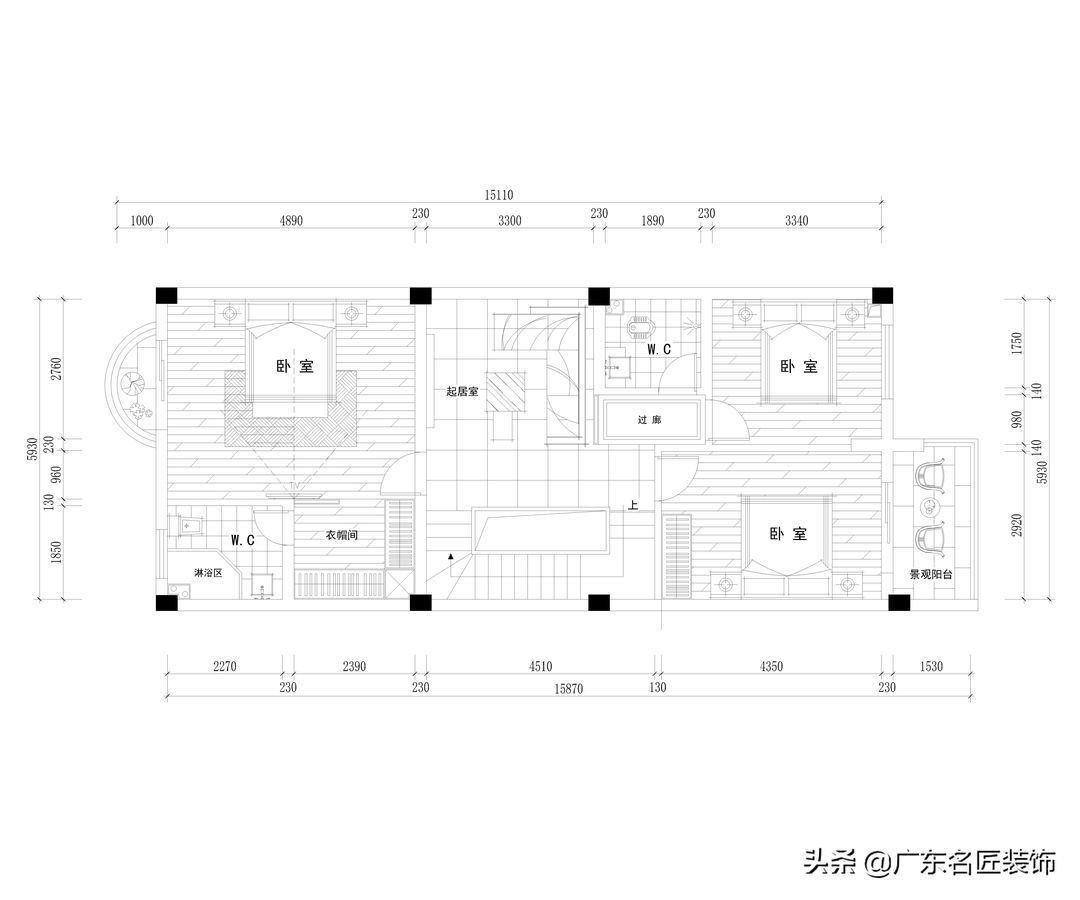270m²欧式奢华别墅，百万级别全屋大理石筑造成功人士标配豪宅装修效果图片_11
