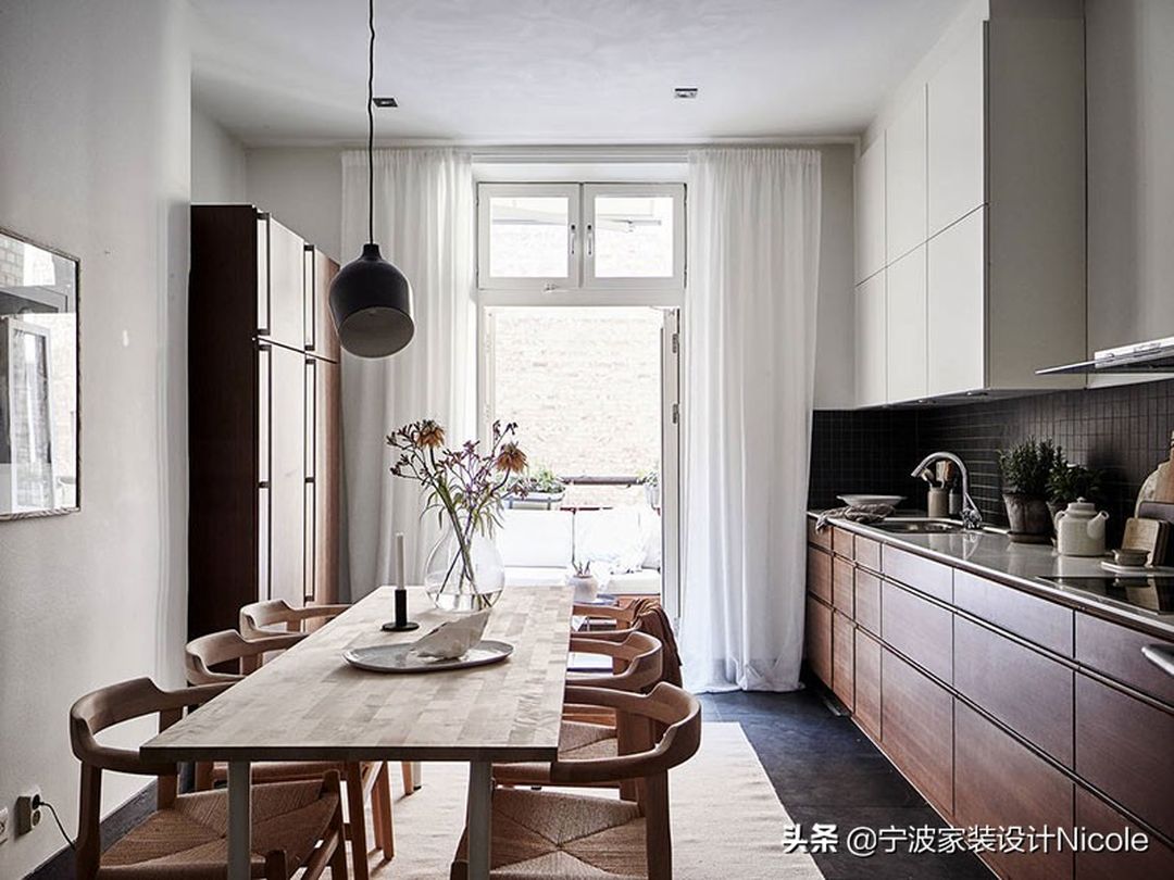 北欧莫兰迪色系的2室小户型公寓装修效果图片_7