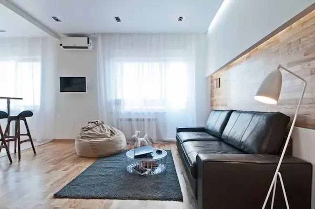 44㎡小公寓住宅装修设计，时尚与功能的结合装修效果图片_2