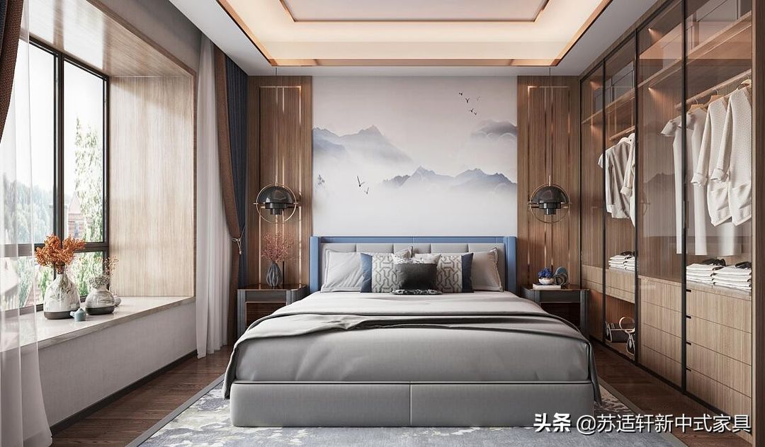 新中式风格家装 全屋家具定制效果图分享装修效果图片_8