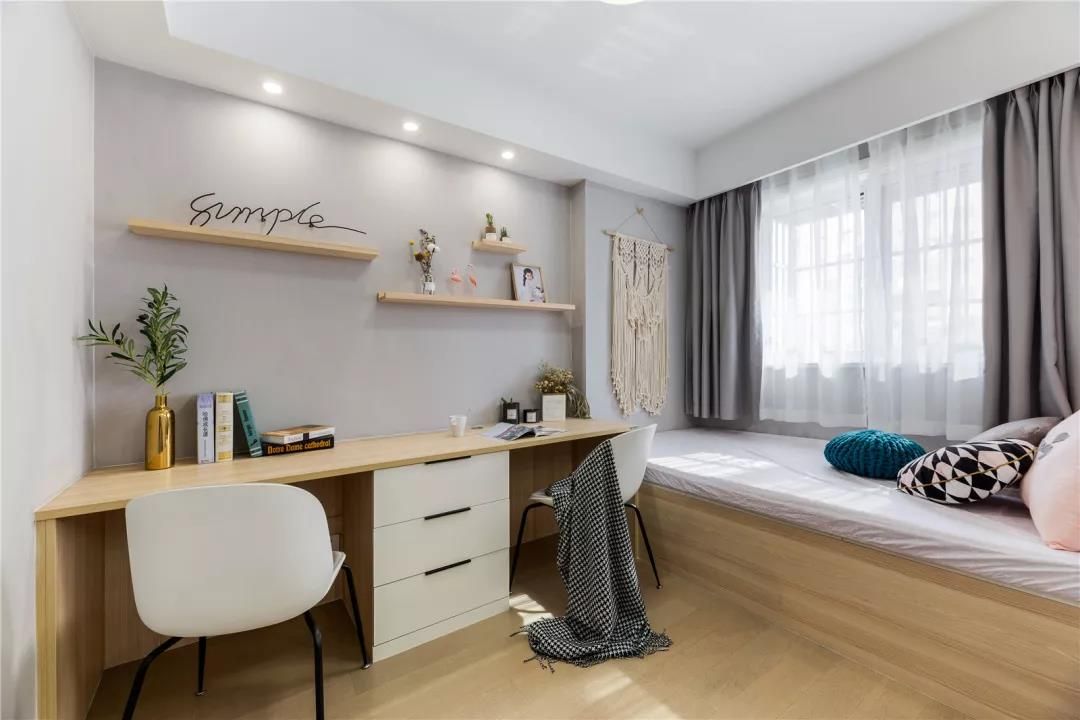 110㎡北欧风，暖色调的粉系主题，营造出温馨又浪漫优雅的空间装修效果图片_12