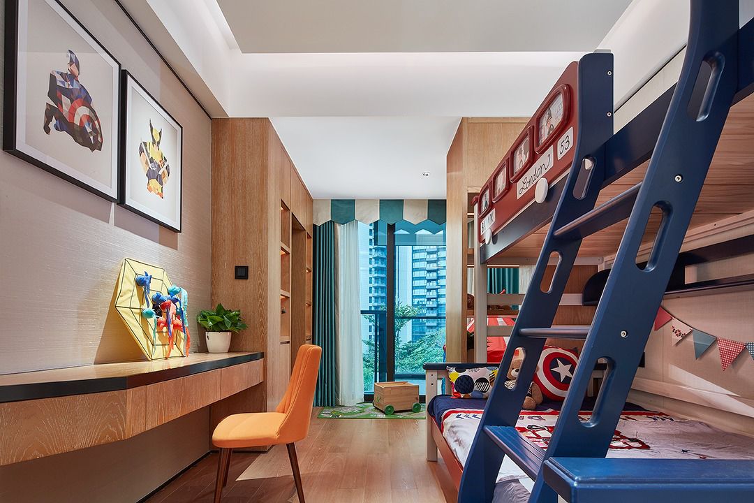 18张儿童房学习桌设计，孩子学习环境很重要装修效果图片_10