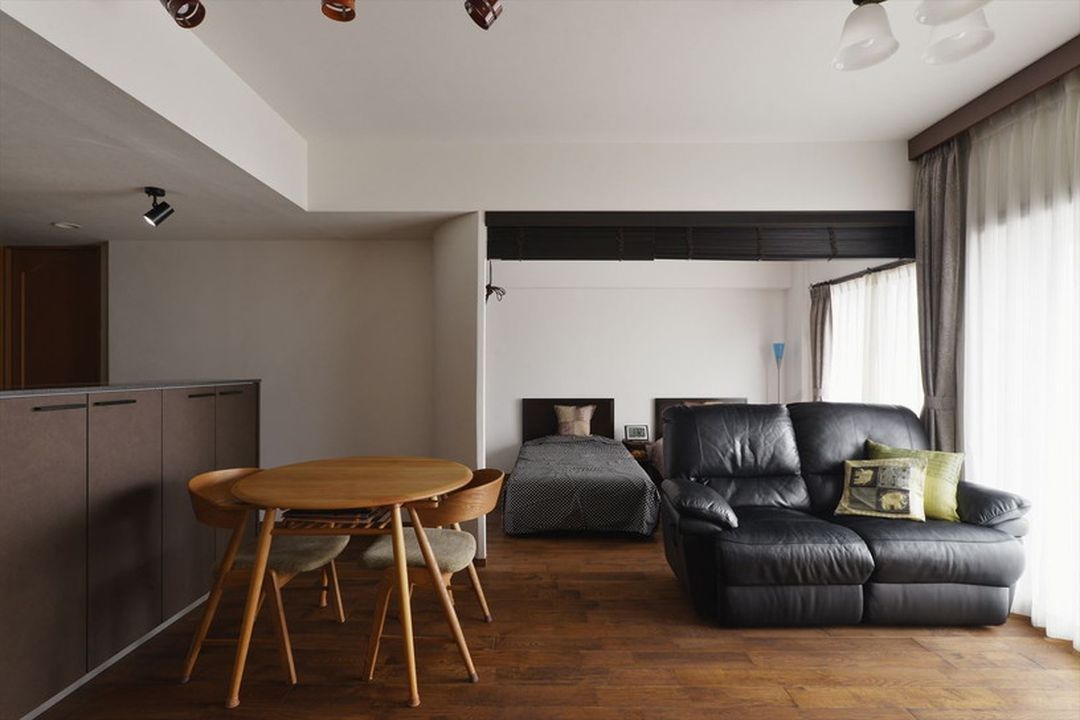 75㎡一居日式装修，适合小情侣居住的户型设计装修效果图片_1