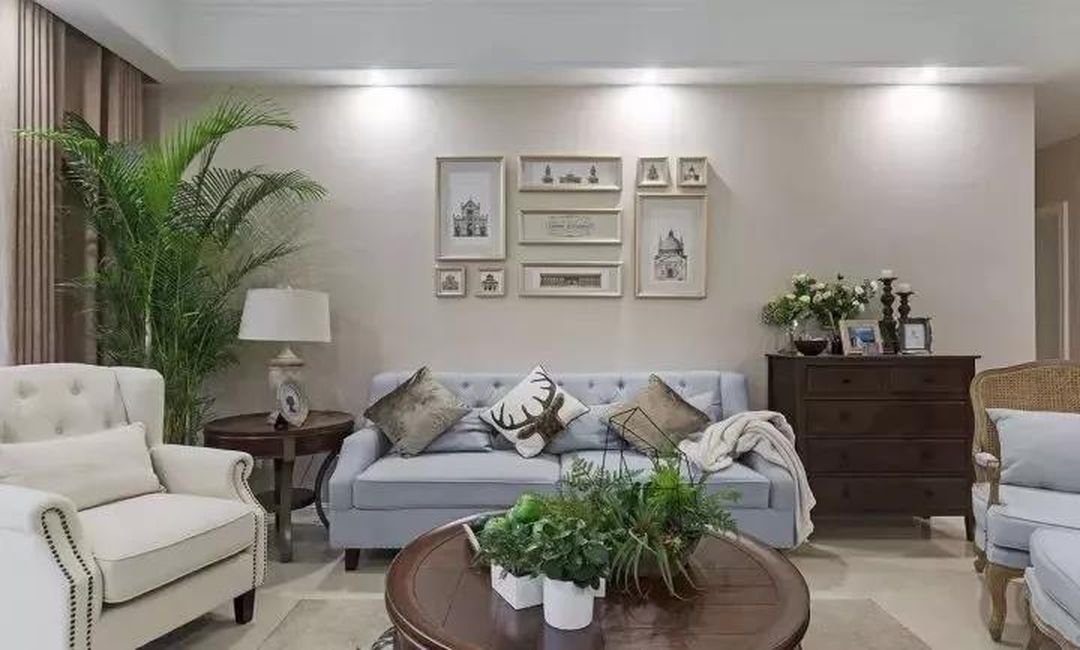 135㎡美式风三居，温馨而清新的生活感装修效果图片_2