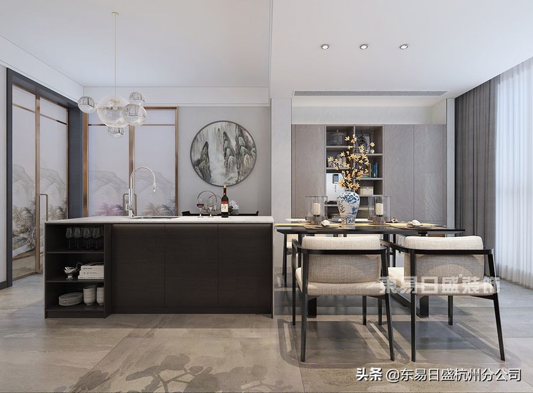 190㎡新中式装修，春日已到来，山水有相逢装修效果图片_2
