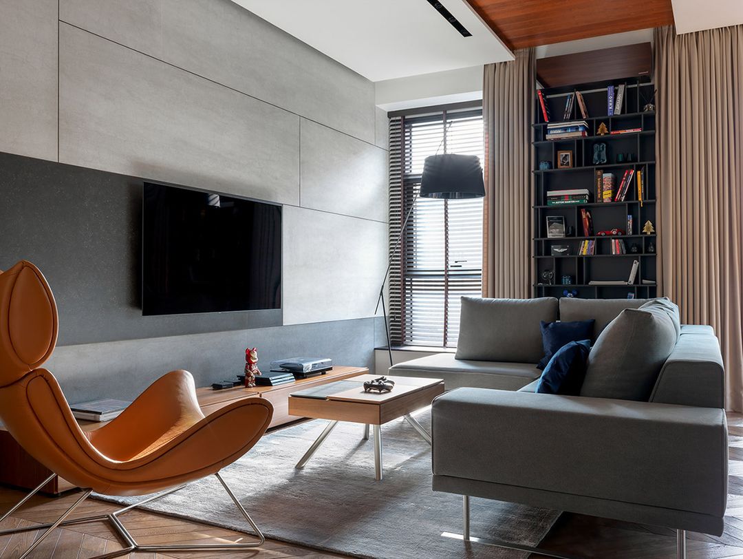 120㎡轻奢美式风，现代感极强的艺术，优雅高档装修效果图片_6