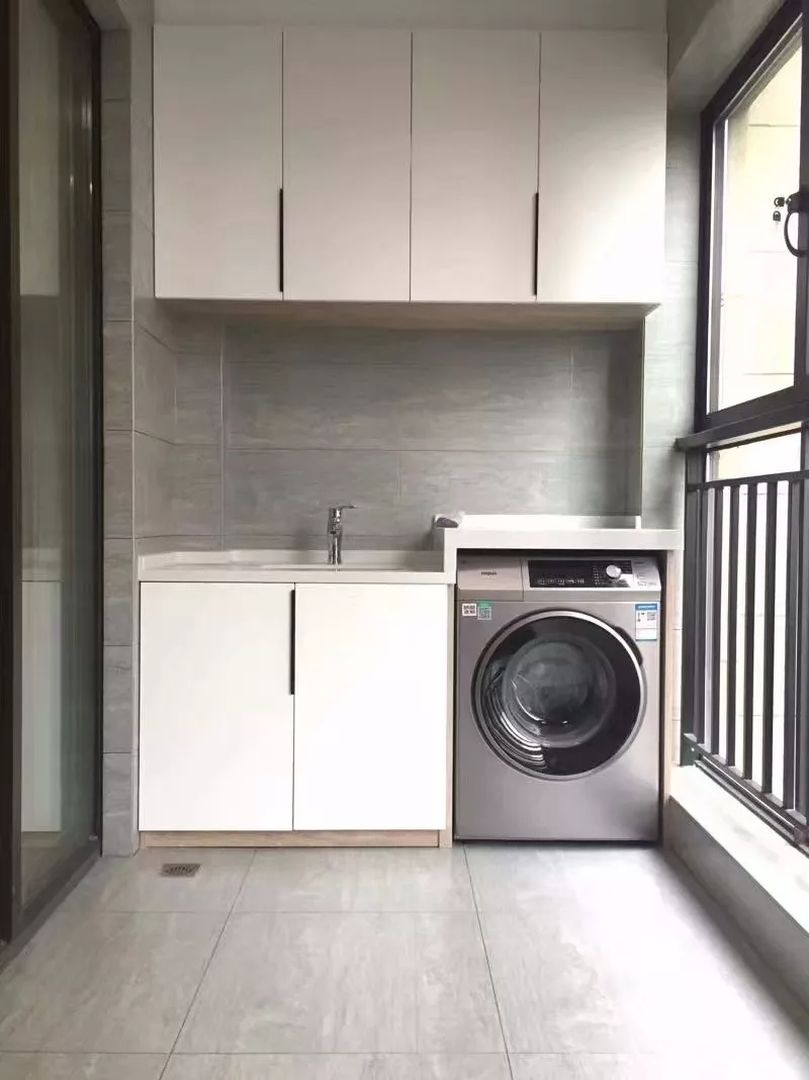 33张阳台洗衣机柜搭配，总有一款适合你家阳台装修效果图片_18