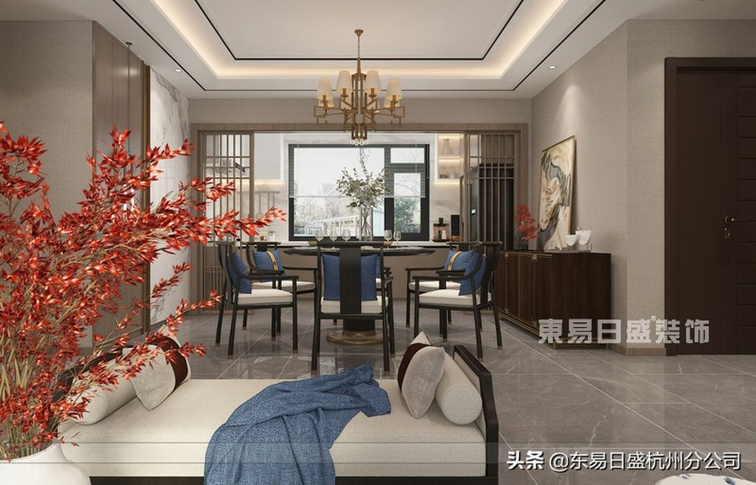 300平新中式风格装修效果图，灿如春华皎若秋月，惟愿沉醉不愿醒装修效果图片_4