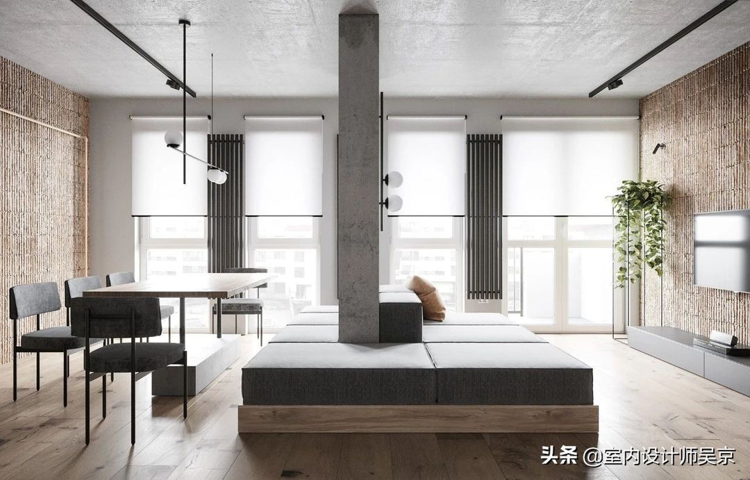 简约复式公寓，石材墙面竟如此有质感装修效果图片_13