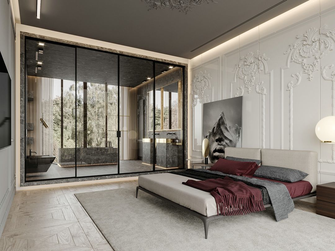 现代欧式居所，理石质感的优雅装修效果图片_5