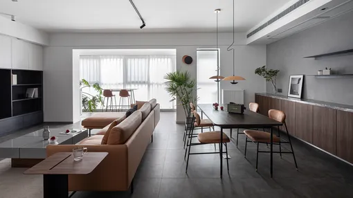 147㎡墙体拆改，设计师带你看黑白灰的个性之家