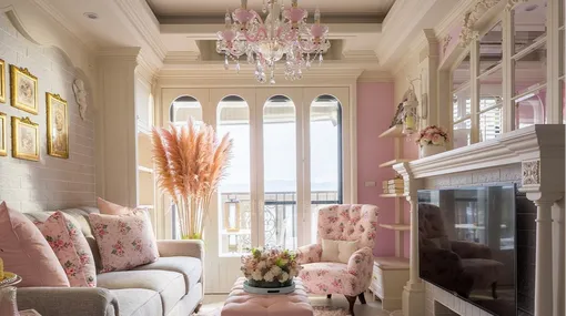 马卡龙粉红乡村风梦幻芭比居家